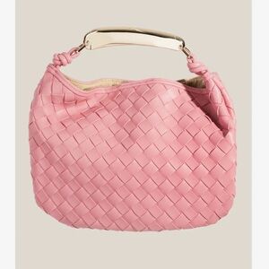 ShopEvelynne Pink Woven Shoulder Bag